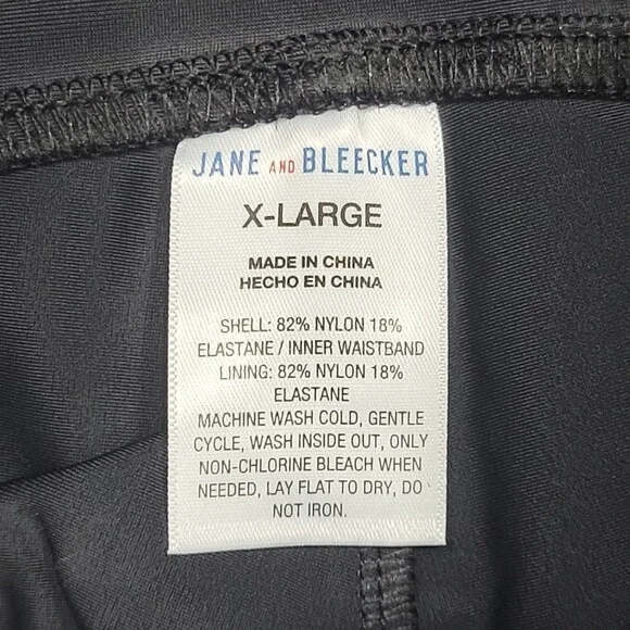 Jane and Bleecker Womens Faux Leather Leggings Pull On Pants X-Large Size Black - Picture 6 of 9